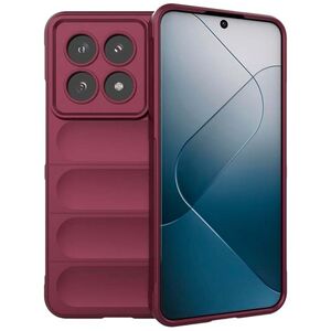 Husa pentru  Xiaomi 14T Liquid Silicone, Microfibre Lining, Non-Slip Airbag Design, bordeaux