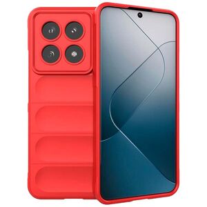 Husa pentru  Xiaomi 14T Liquid Silicone, Microfibre Lining, Non-Slip Airbag Design, rosu