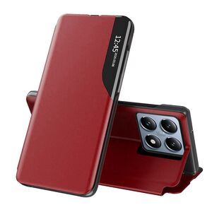 Husa pentru  Xiaomi 14T Pro tip carte, Smart View, rosu