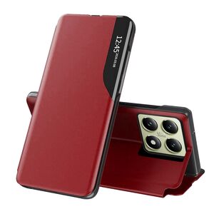 Husa pentru  Xiaomi 14T tip carte, Smart View, rosu