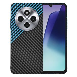 Husa pentru  Xiaomi Redmi 14C CarbonFiber UltraSlim, Lightweight, albastru inchis