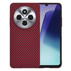 Husa pentru  Xiaomi Redmi 14C CarbonFiber UltraSlim, Lightweight, rosu