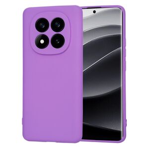 Husa pentru  Xiaomi Redmi Note 14 Pro+ Plus Liquid Silicone, subțire, captusita cu microfibra, anti amprentă, protectie cameră foto, mov
