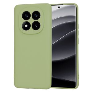 Husa pentru  Xiaomi Redmi Note 14 Pro+ Plus Liquid Silicone, subțire, captusita cu microfibra, anti amprentă, protectie cameră foto, verde
