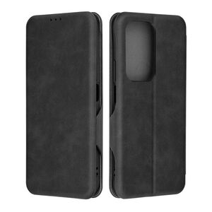 Husa tip carte pentru Motorola Moto G55 Smart Wallet fata - spate protectie 360 - negru