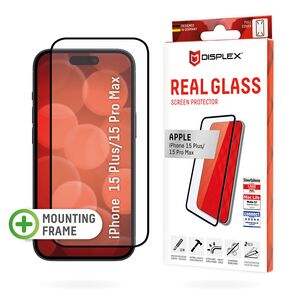 Folie sticla premium iPhone 16 Pro Max Displex Real Glass Full Cover, negru