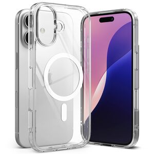 Husa iPhone 16 Plus Ringke Fusion MagSafe, transparenta