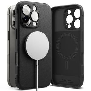 Husa pentru  iPhone 16 Pro Max Ringke - Silicone Magnetic MagSafe - Negru
