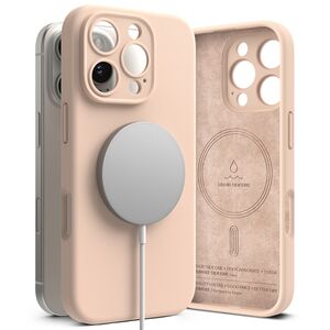 Husa pentru  iPhone 16 Pro Max Ringke - Silicone Magnetic MagSafe - Roz