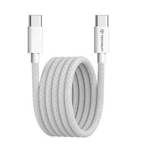 Cablu de date si incarcare USB Type-C la USB Type-C, Super Fast Charging, flexibil si durabil, 60W, 1m, compatibil Samsung, iPhone, Xiaomi, Honor, Oppo, Motorola - alb