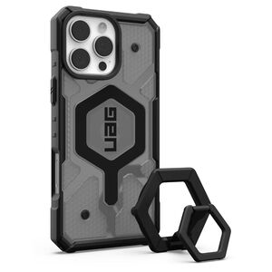 Husa iPhone 16 Pro Max UAG Pathfinder Clear MagSafe, Ash / Black Stand