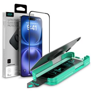 Folie sticla iPhone 16 ESR Armorite Screen Protector, negru
