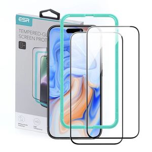 [Pachet 2x] Folie sticla iPhone 16 Plus ESR Tempered Glass, neagra