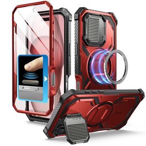 [Pachet 360°] Husa + folie iPhone 16 Plus I-Blason Armorbox, rosu