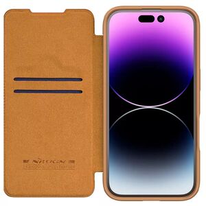 Husa iPhone 16 Nillkin Qin Prop Leather, maro
