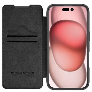 Husa iPhone 16 Pro Nillkin Qin Prop Leather, negru