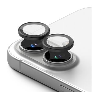 [Pachet 2x] Folie sticla camera iPhone 16 / 16 Plus Ringke Camera Lens Frame, negru