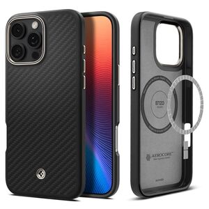 Husa iPhone 16 Pro Spigen Enzo Aramid, negru
