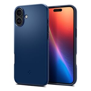 Husa iPhone 16 Spigen Thin Fit MagSafe, bleumarin
