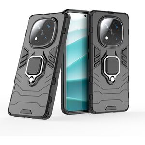 Husa pentru Xiaomi Redmi Note 14 Pro 5G cu inel Ring Armor Kickstand Tough, negru
