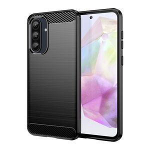 Husa pentru Samsung Galaxy A36 Carbon Liquid Silicone, negru