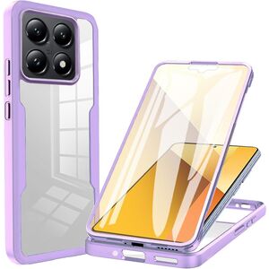 Pachet 360: Husa cu folie integrata pentru  Xiaomi 14T Cover360 fata / spate - mov