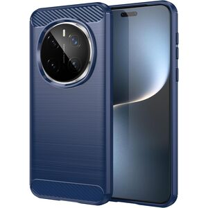Husa pentru Honor Magic 7 Pro Carbon Liquid Silicone, Albastru