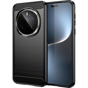Husa pentruHonor Magic 7 Pro Carbon Liquid Silicone, Negru