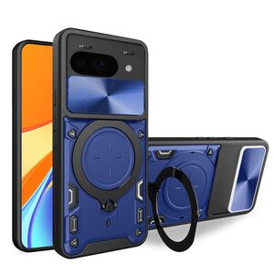 Husa pentru  Google Pixel 9A cu protecție pentru cameră și suport magnetic integrat Ring Shockproof, Albastru