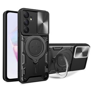 Husa pentru  Samsung Galaxy A36 cu protecție pentru cameră și suport magnetic integrat Ring Shockproof, Negru