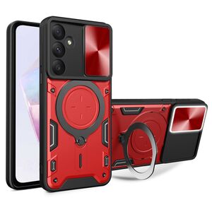 Husa pentru  Samsung Galaxy A36 cu protecție pentru cameră și suport magnetic integrat Ring Shockproof, Rosu
