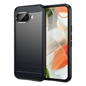 Husa pentru Google Pixel 9A Carbon Liquid Silicone, Negru