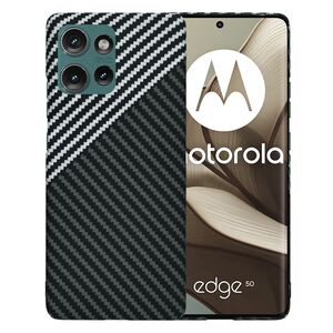 Husa pentru  Motorola Edge 50 CarbonFiber UltraSlim, Lightweight, Gri