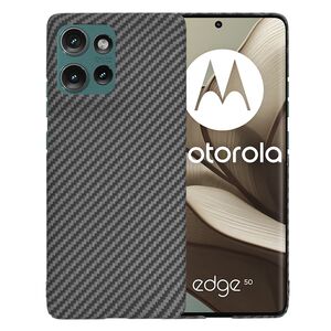 Husa pentru  Motorola Edge 50 CarbonFiber UltraSlim, Lightweight, Negru