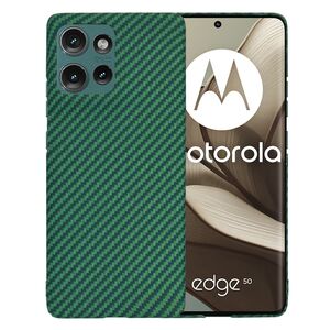 Husa pentru  Motorola Edge 50 CarbonFiber UltraSlim, Lightweight, Verde