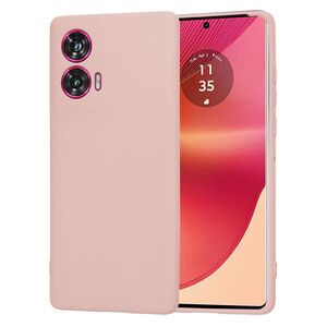 Husa pentru  Motorola Edge 50 Fusion Liquid Silicone, subțire, captusita cu microfibra, anti amprentă, protectie cameră foto, Roz