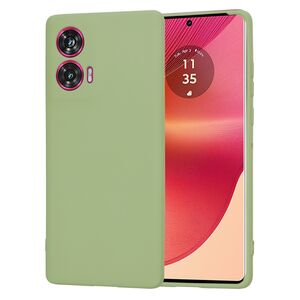 Husa pentru  Motorola Edge 50 Fusion Liquid Silicone, subțire, captusita cu microfibra, anti amprentă, protectie cameră foto, Verde