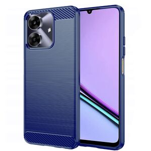 Husa pentru Realme Note 60 Carbon Liquid Silicone, Albastru