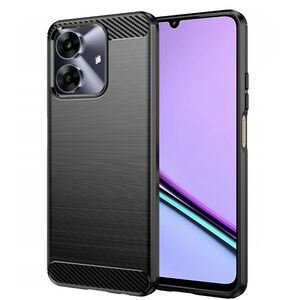 Husa pentru Realme Note 60 Carbon Liquid Silicone, Negru