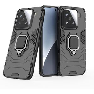 Husa pentru  Xiaomi 15 cu inel Ring Armor Kickstand Tough, Negru