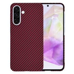 Husa pentru  Samsung Galaxy A36 CarbonFiber UltraSlim, Lightweight, Rosu