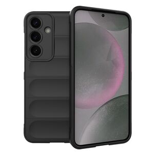 Husa pentru  Samsung Galaxy S25+ Liquid Silicone, Microfibre Lining, Non-Slip Airbag Design, Negru