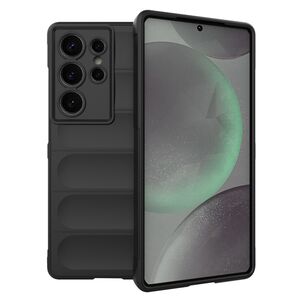 Husa pentru  Samsung Galaxy S25 Ultra Liquid Silicone, Microfibre Lining, Non-Slip Airbag Design, Negru