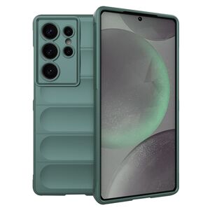 Husa pentru  Samsung Galaxy S25 Ultra Liquid Silicone, Microfibre Lining, Non-Slip Airbag Design, Verde