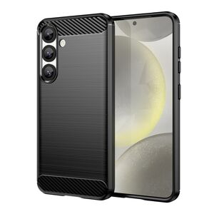 Husa pentru Samsung Galaxy S25+ Carbon Liquid Silicone, Negru