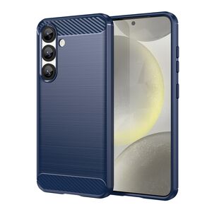 Husa pentru Samsung Galaxy S25 Carbon Liquid Silicone, Albastru