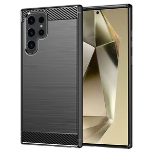 Husa pentru Samsung Galaxy S25 Ultra Carbon Liquid Silicone, Negru