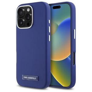 Husa premium pentru  iPhone 16 Pro Max Karl Lagerfeld compatibila Magsafe - Albastru