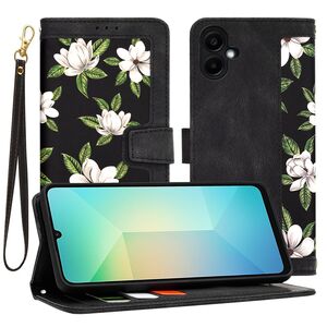 Husa tip carte pentru  Samsung Galaxy A06, functie stand si port carduri, Negru