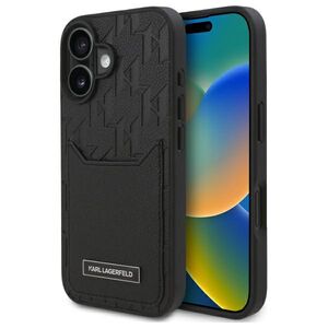 Husa premium pentru  iPhone 16 Karl Lagerfeld superior quality - Negru electric